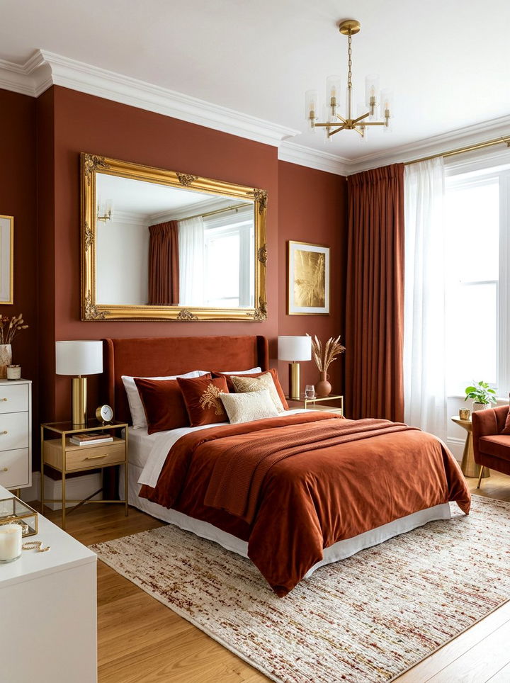 Rust And Gold Bedroom - 30 rust bedroom ideas