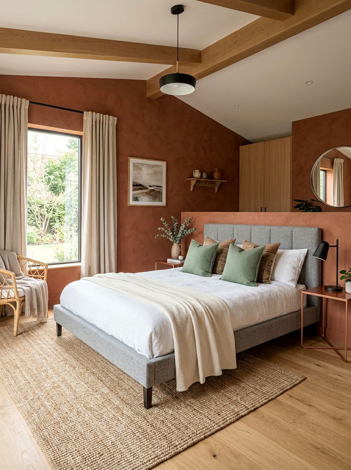 Rust Bedroom - 30 cozy bedroom color ideas