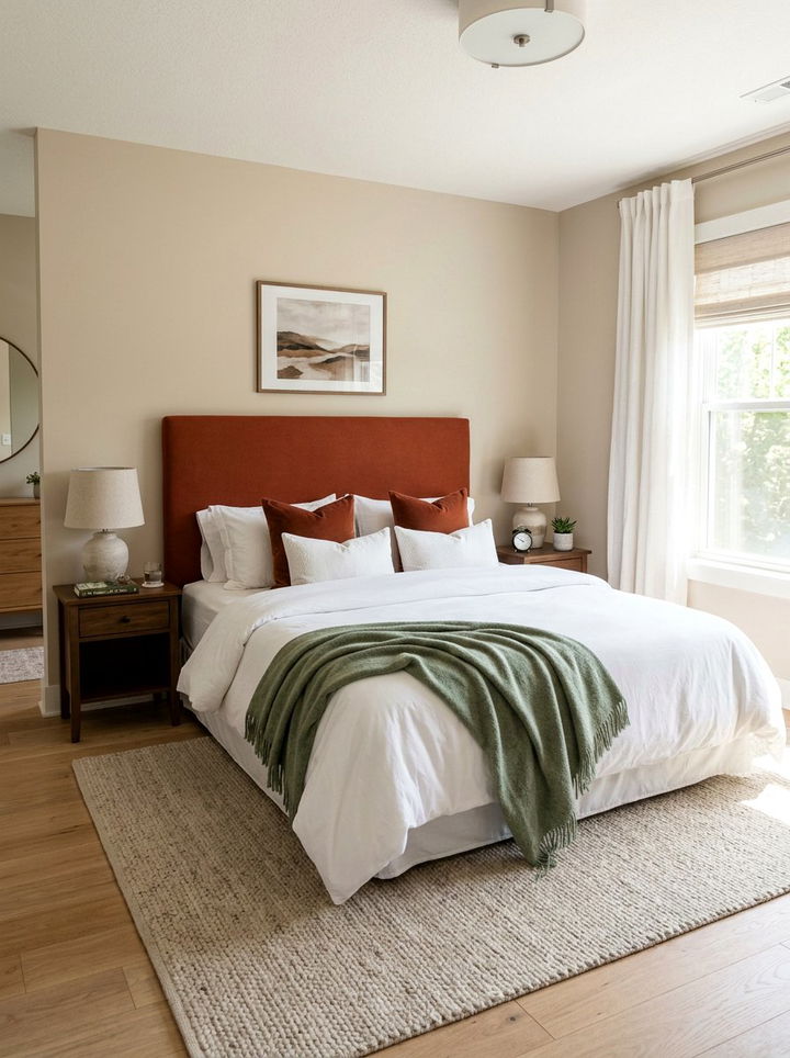 Rust Headboard - 30 rust bedroom ideas