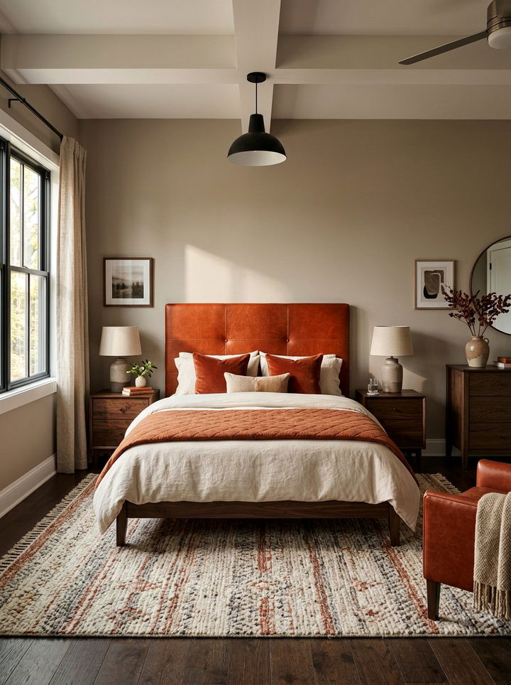 Rust Leather Bedroom - 30 rust bedroom ideas