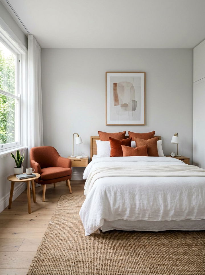 Rust Throw Pillows - 30 rust bedroom ideas