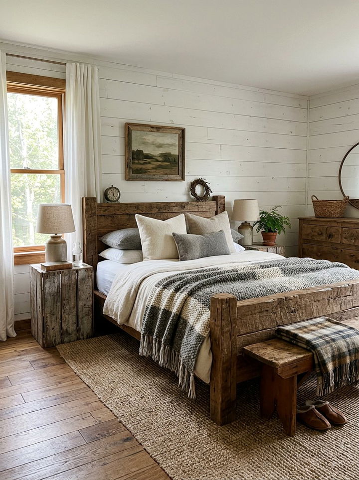 Rustic Antique White Bedroom - 30 antique white bedroom ideas