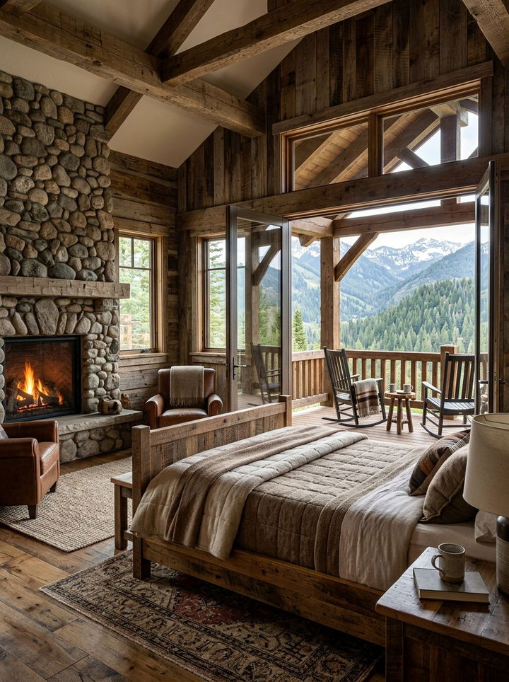 Rustic Bedroom Balcony - 30 bedroom with balcony ideas