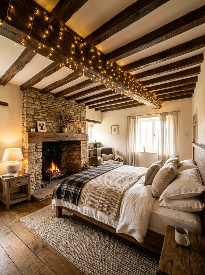Rustic Bedroom Fairy Lights - 30 bedroom fairy lights ideas