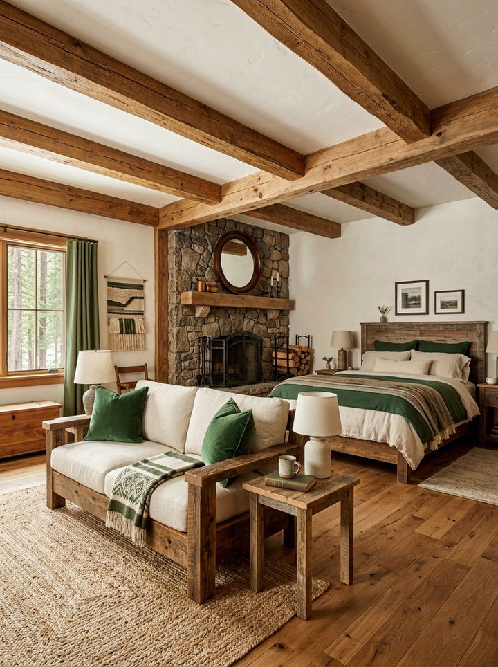 Rustic Bedroom With Wood Trim Loveseat - 30 bedroom loveseats