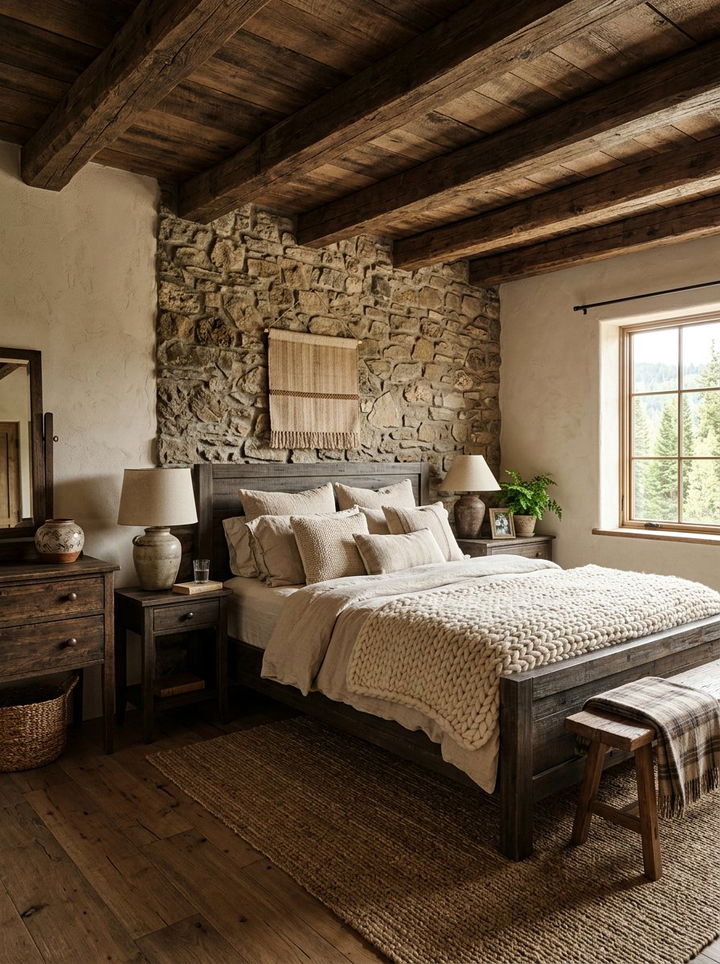 Rustic Beige Bedroom - 30 beige and cream bedroom color combo