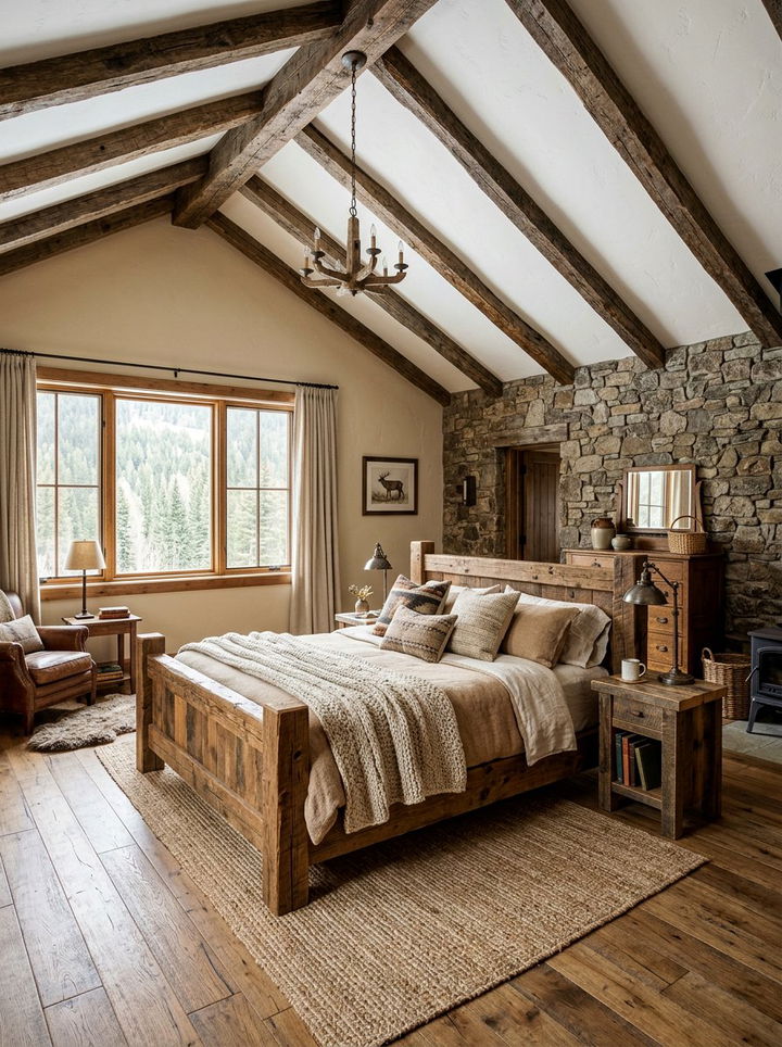 Rustic Beige Bedroom - 30 beige bedroom ideas