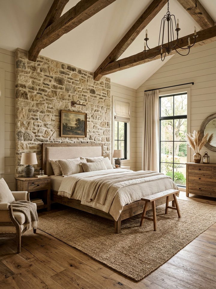 Rustic Beige Bedroom - 30 warm beige bedroom ideas