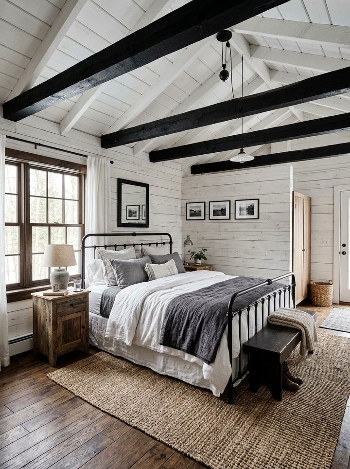 Rustic Black And White Bedroom - 30 black and white bedroom ideas