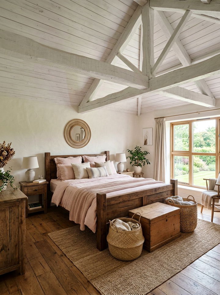 Rustic Blush And White Bedroom - 30 blush and white bedroom ideas