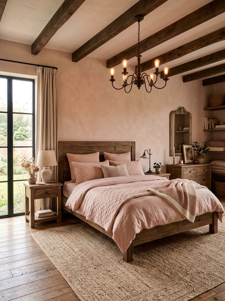 Rustic Blush Bedroom - 30 blush bedroom ideas
