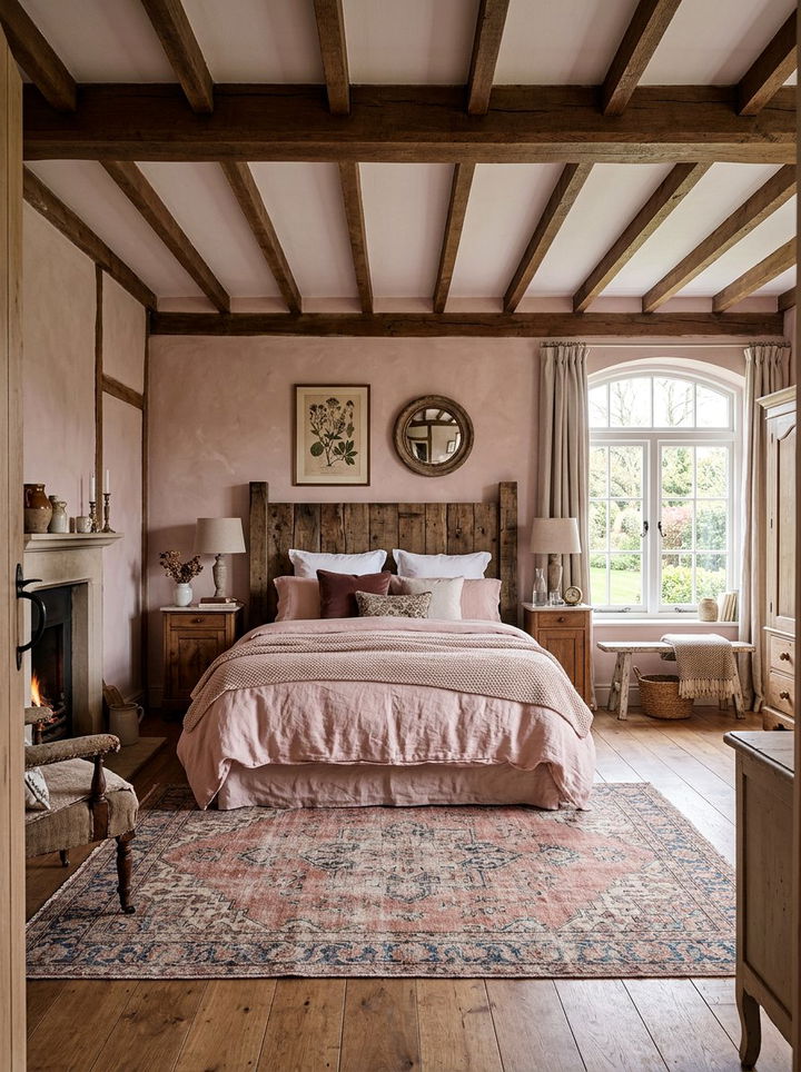 Rustic Blush Pink Bedroom - 30 blush pink bedroom ideas