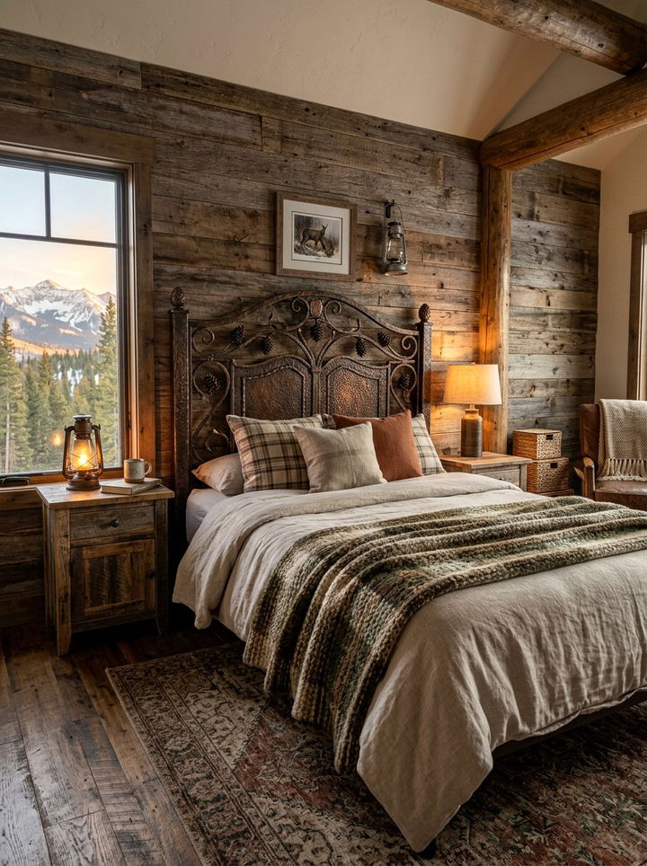 Rustic Bronze Metal Headboard - 30 bedroom metal headboards