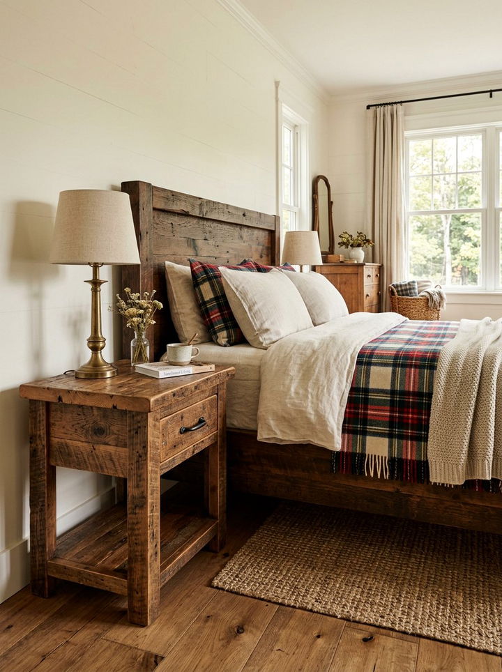 Rustic Brown Nightstand - 30 bedroom tall nightstands