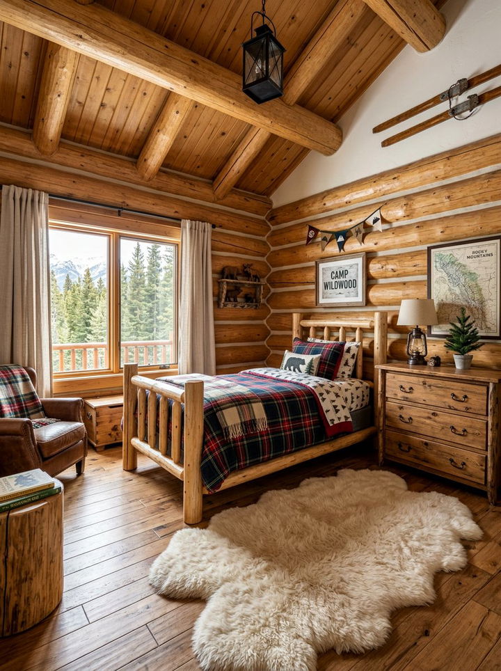 Rustic Cabin Kids Room - 30 preschooler bedroom ideas