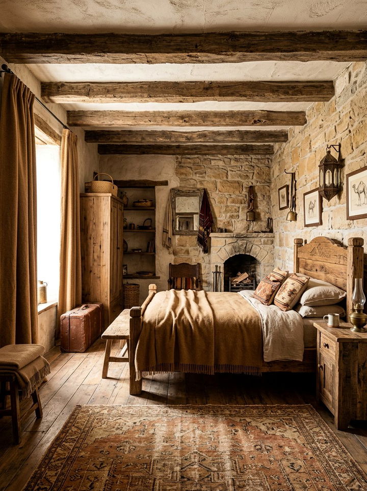 Rustic Camel Bedroom - 30 camel bedroom ideas