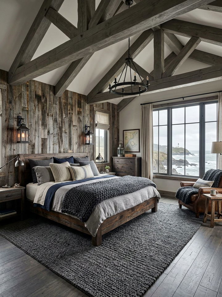 Rustic Coastal Grey Bedroom - 30 coastal grey bedroom ideas