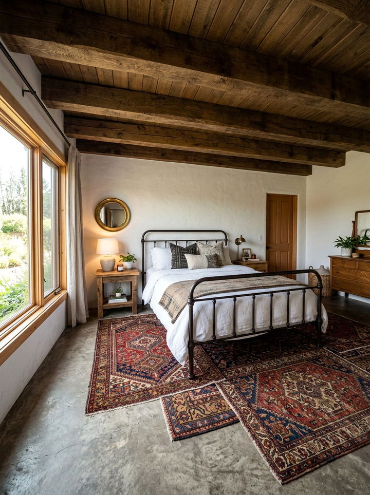 Rustic Concrete Floor Bedroom - 30 bedroom concrete floors