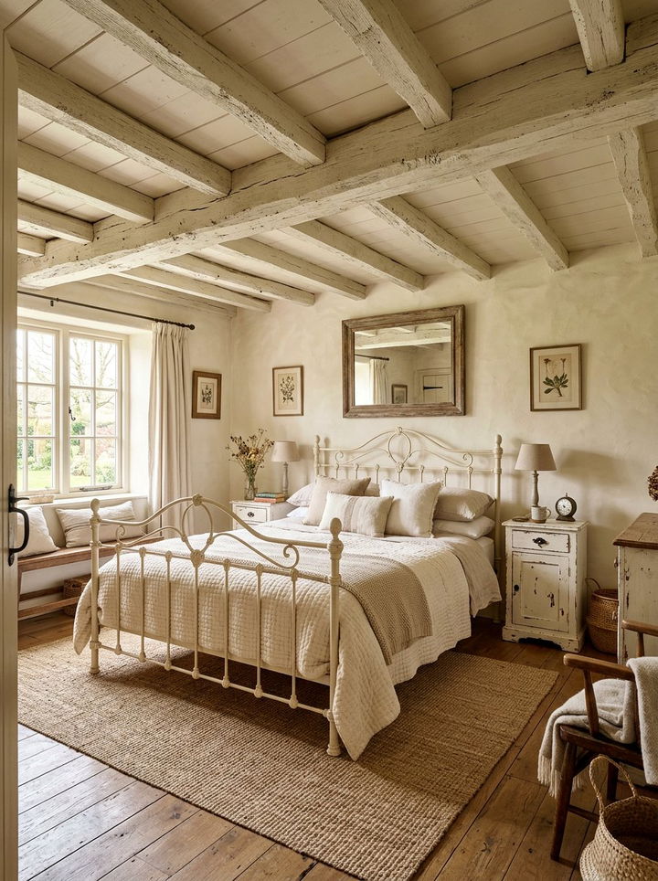 Rustic Cream White Bedroom - 30 cream and white bedroom ideas