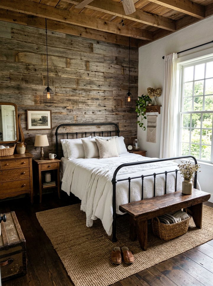 Rustic Farmhouse Bedroom - 30 unisex bedroom ideas