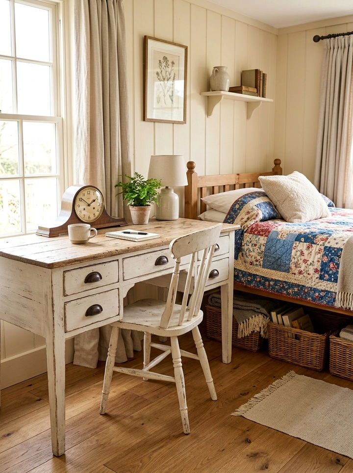 Rustic Farmhouse Desk With Drawers - 30 bedroom desk with drawers