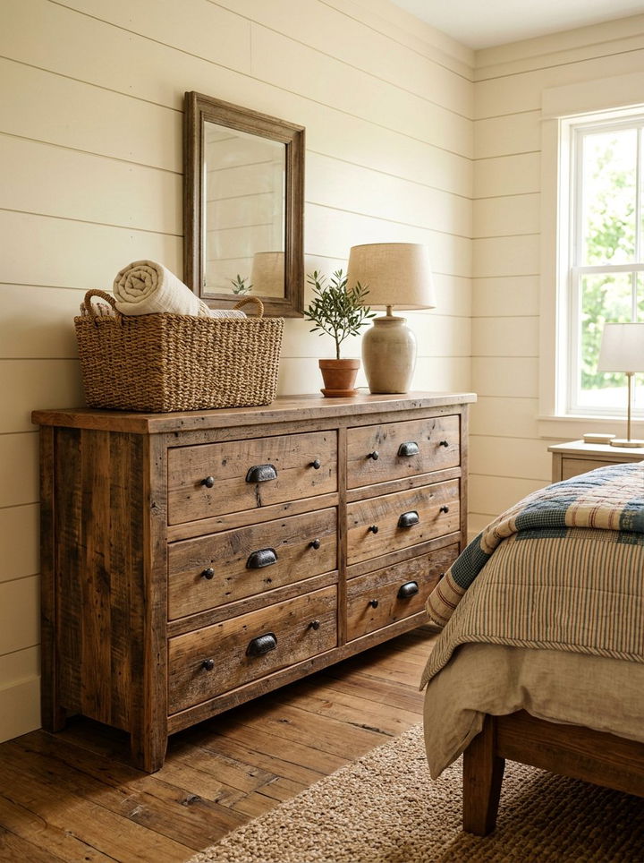 Rustic Farmhouse Wood Dresser - 30 bedroom dressers