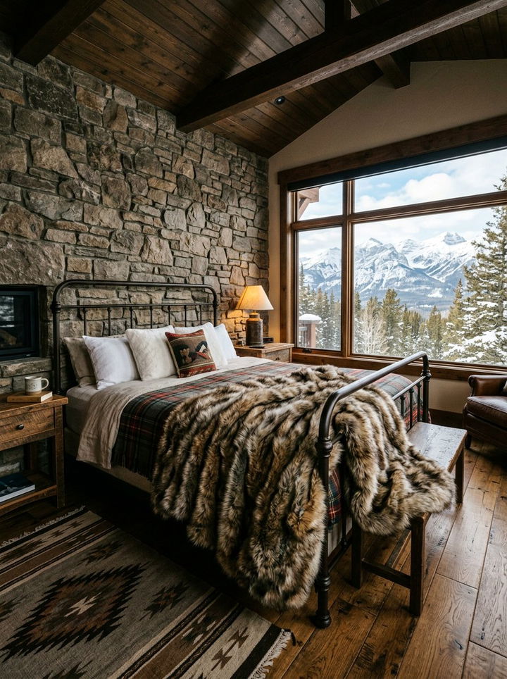 Rustic Faux Fur Throw - 30 bedroom faux fur throws