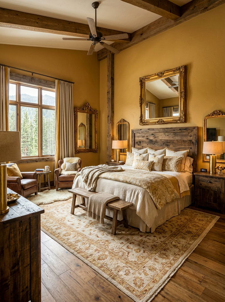 Rustic Gold Bedroom - 30 gold accent bedroom ideas