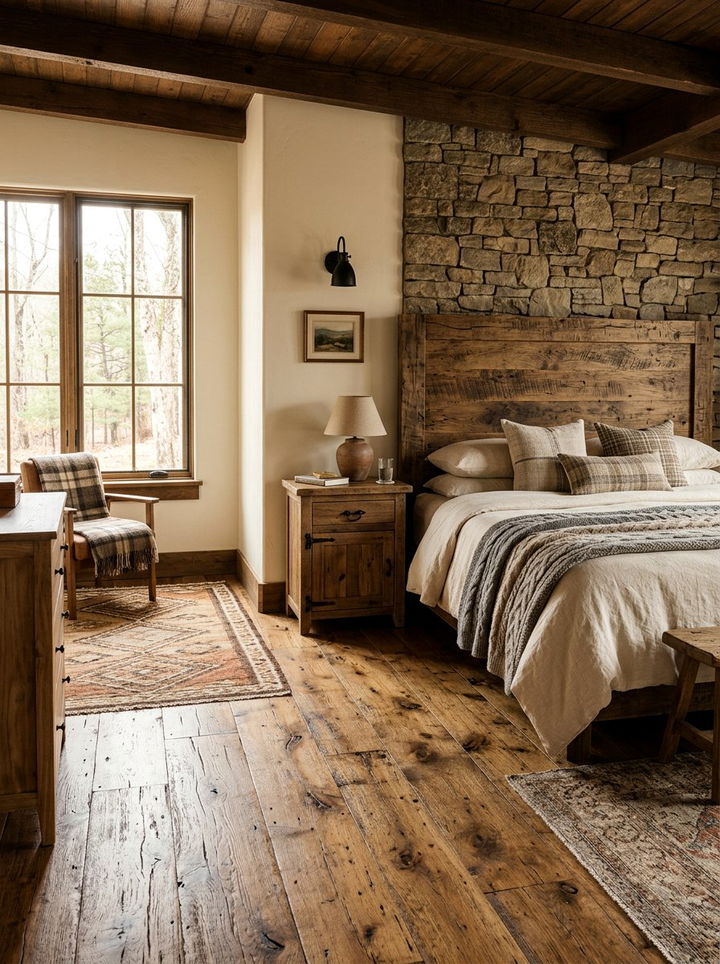Rustic Grade Floor - 30 bedroom hardwood floors