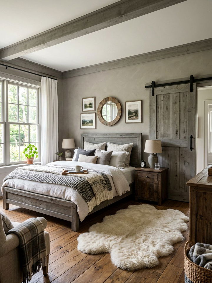 Rustic Gray Bedroom - 30 warm gray bedroom ideas
