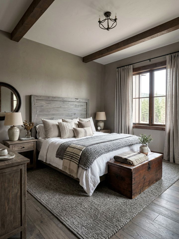 Rustic Gray Bedroom - 30 cool gray bedroom ideas