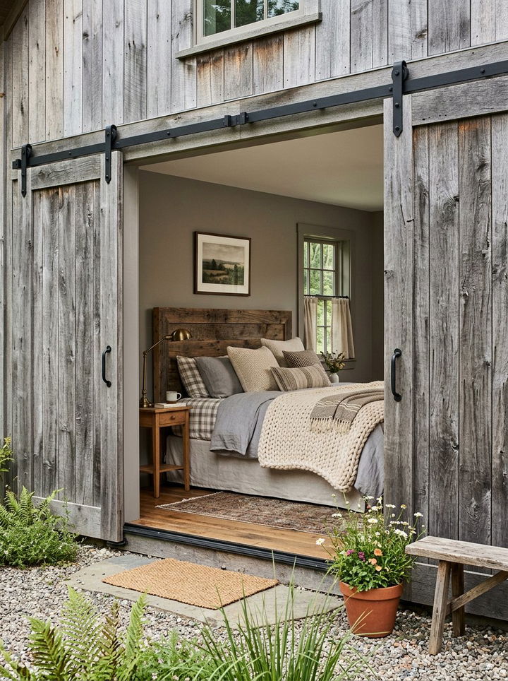 Rustic Gray Farmhouse Bedroom - 30 contemporary gray bedroom ideas