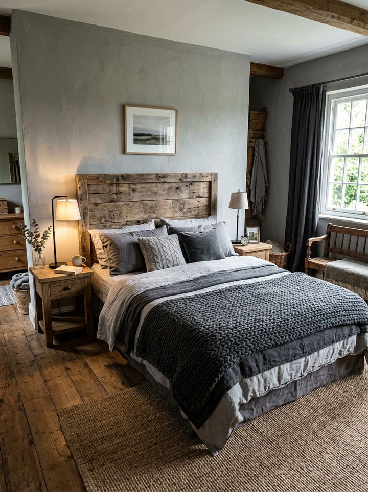 Rustic Grey Bedroom - 30 cool neutral bedroom ideas