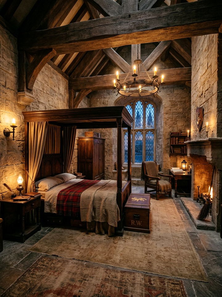 Rustic Hogwarts Room - 30 Harry Potter bedroom ideas
