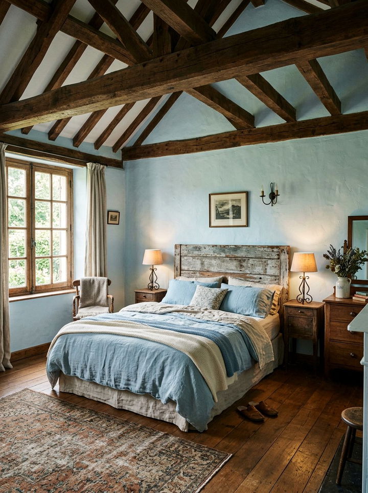 Rustic Ice Blue Bedroom - 30 ice blue bedroom ideas