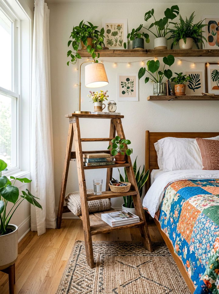 Rustic Ladder Nightstand - 30 bedroom rustic nightstands