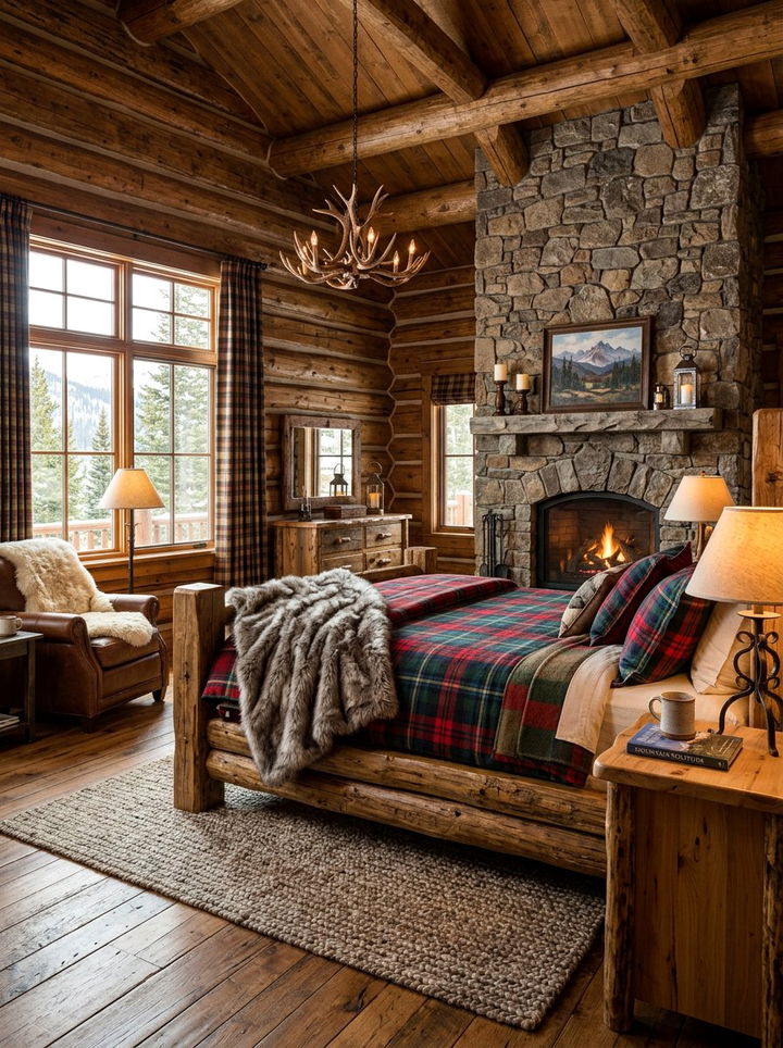 Rustic Log Cabin Bedroom - 30 move in ready bedroom ideas