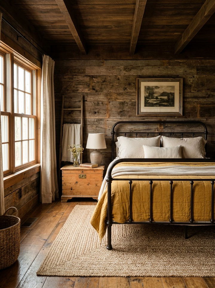 Rustic Mustard Bedroom - 30 mustard bedroom ideas
