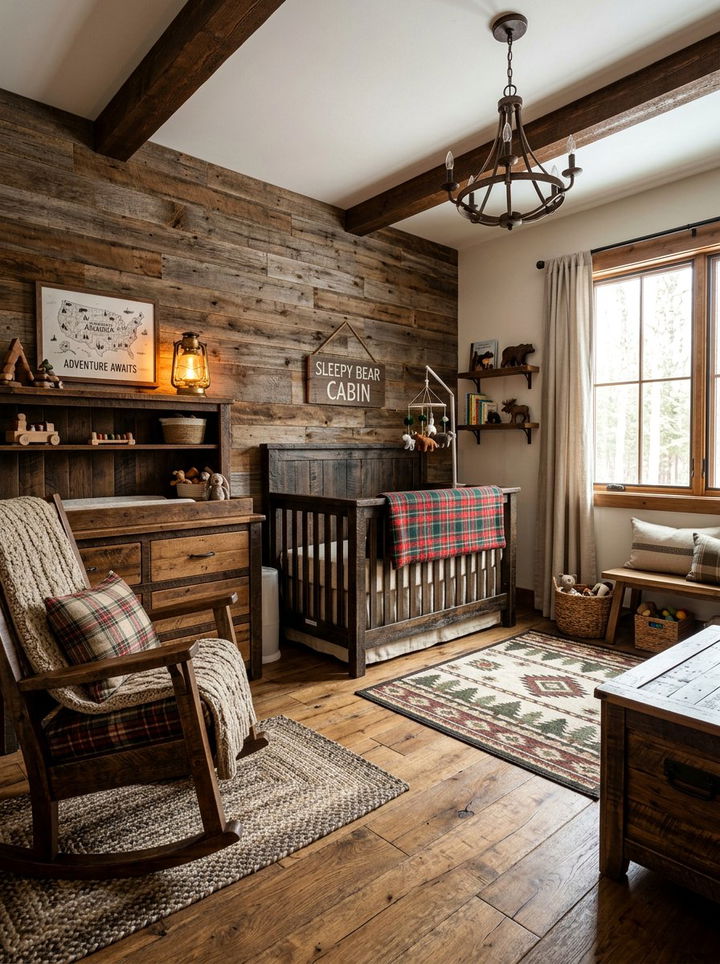 Rustic Nursery Room - 30 newborn bedroom ideas