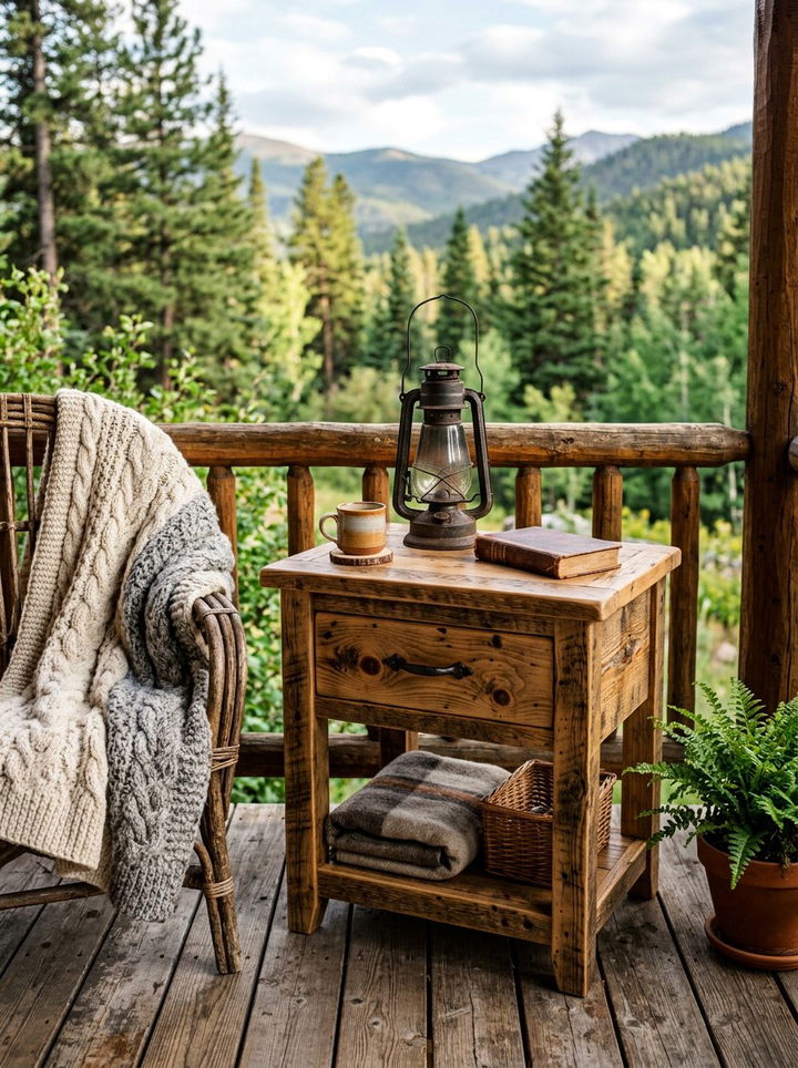 Rustic Pine Nightstand - 30 bedroom vintage nightstands