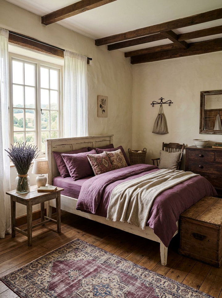Rustic Plum Farmhouse - 30 plum bedroom ideas