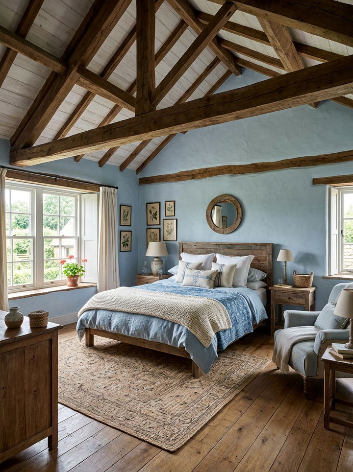 Rustic Powder Blue Bedroom - 30 powder blue bedroom ideas