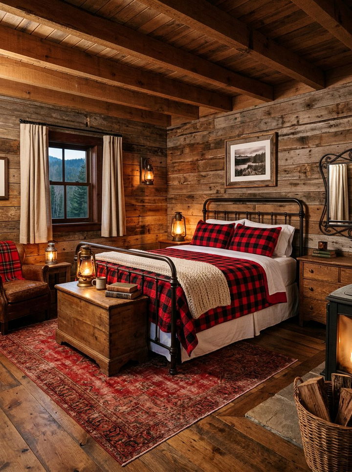 Rustic Red Bedroom - 30 red bedroom ideas