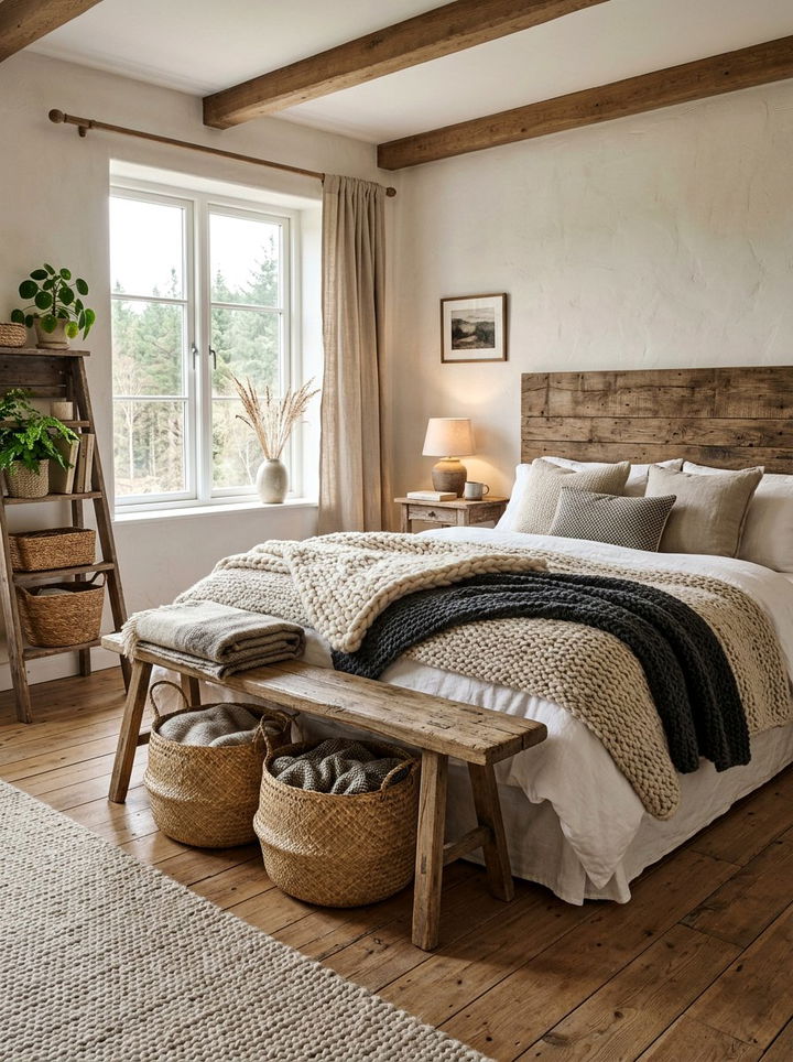 Rustic Scandinavian Bedroom - 30 Swedish bedroom ideas