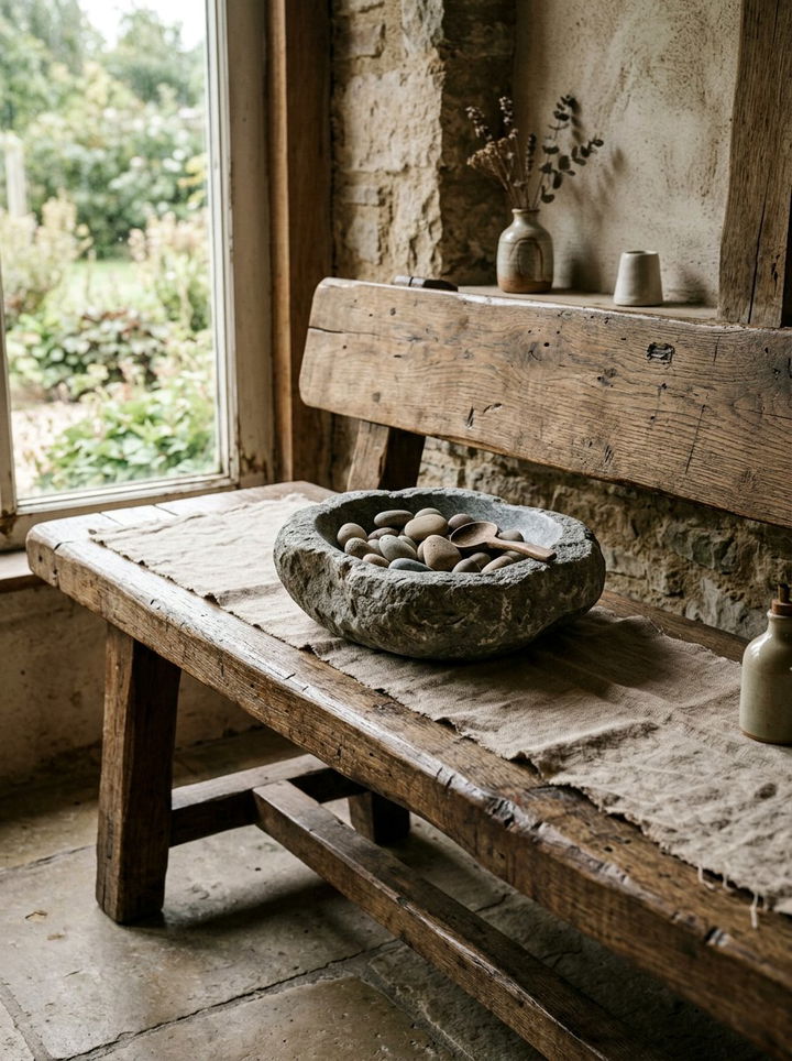 Rustic Stone Bowl - 30 bedroom trinket dishes