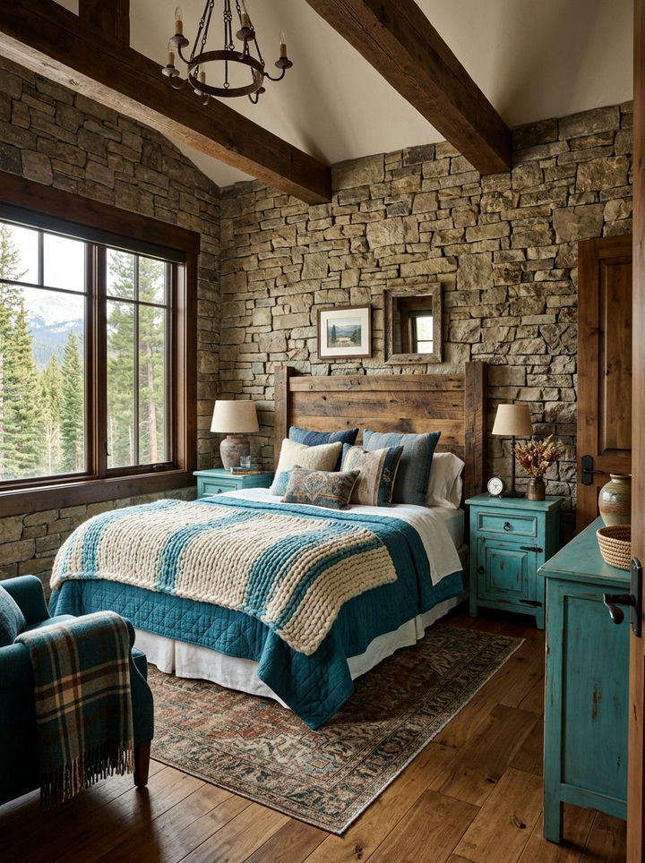 Rustic Turquoise Bedroom - 30 turquoise bedroom ideas