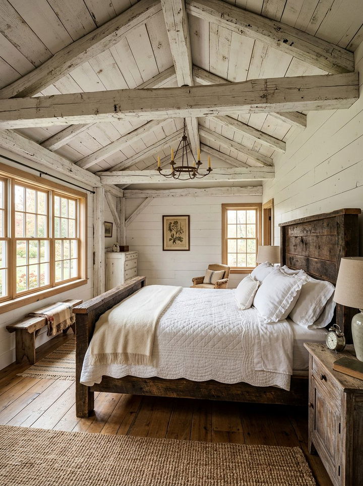 Rustic White Bedroom - 30 pure white bedroom ideas