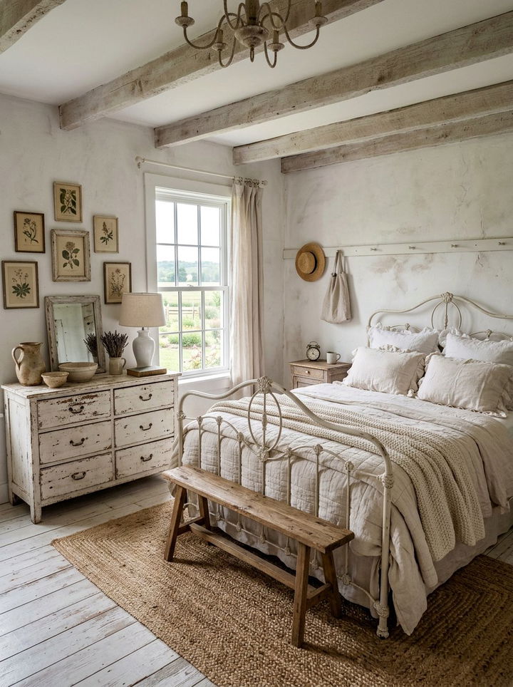 Rustic White Bedroom - 30 snow white bedroom ideas