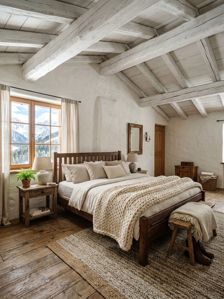 Rustic White Bedroom - 30 white bedroom design ideas