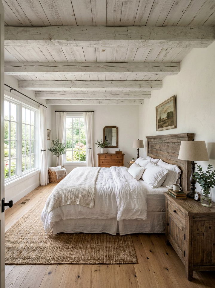Rustic White Bedroom - 30 white bedroom ideas